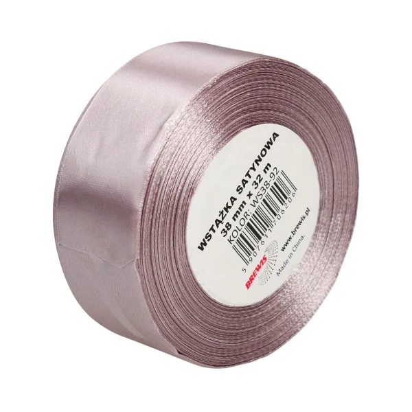 WSTĄŻKA SATYNOWA 38MM X 32M WS38-92 BREWIS PUDROWY RÓŻ