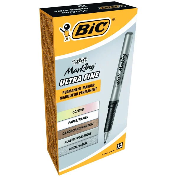 BIC MARKING ULTRA FINE PERMAMENT MARKER CZARNY 070330328525