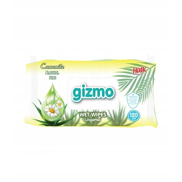 CHUSTECZKI NAWILŻANE 120 SZT GIZMO RUMIANKOWE