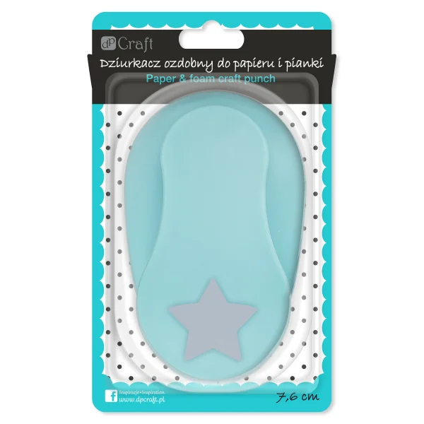 DZIURKACZ OZDOBNY DO PAPIERU I PIANKI 7,6 CM GWIAZDA JCDP-130-008 DP CRAFT