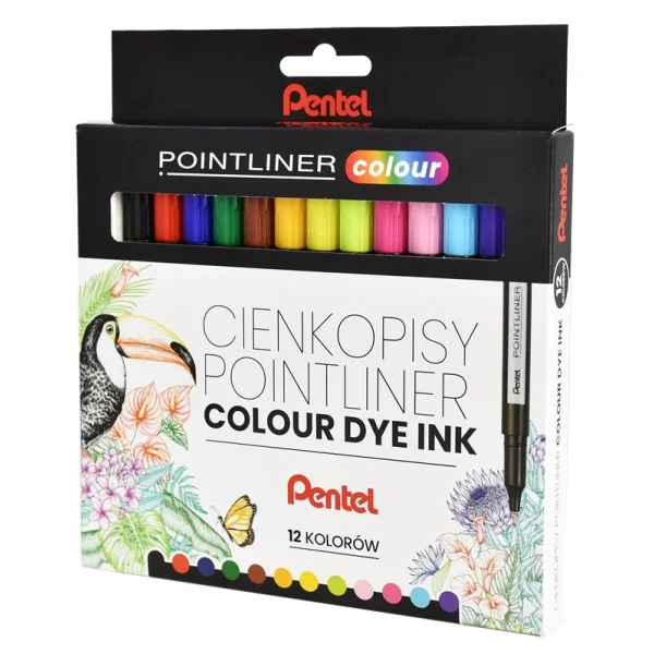 ZESTAW CIENKOPIS POINTLINER COLOUR 12 KOL S40-ST12PL PENTEL