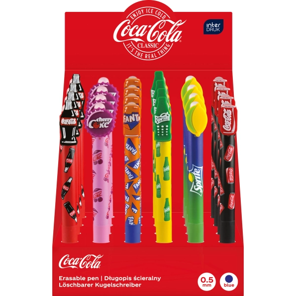 DŁUGOPIS ŚCIERALNY AUTOMATYCZNY Z GRIPEM COCA-COLA INTERDRUK