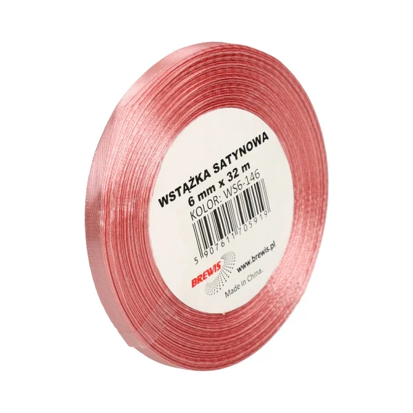 WSTĄŻKA SATYNOWA 6MM X 32M WS6-146 BREWIS GUMA BALONOWA