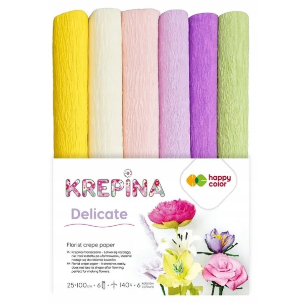 KREPINA MARSZCZONA 25X100 CM MIX DELICATE HAPPY COLOR
