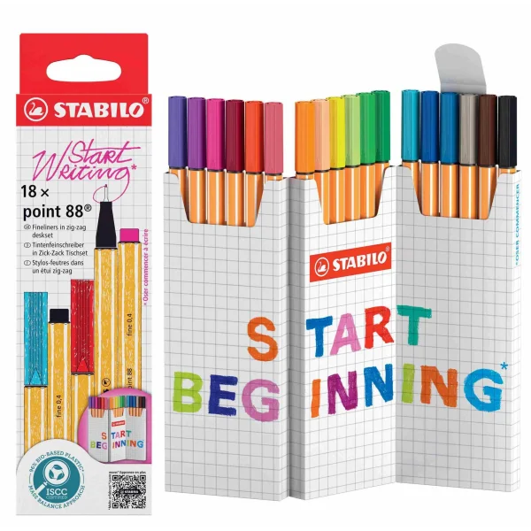 CIENKOPIS STABILO POINT 88 18 SZTUK ZIG-ZAG